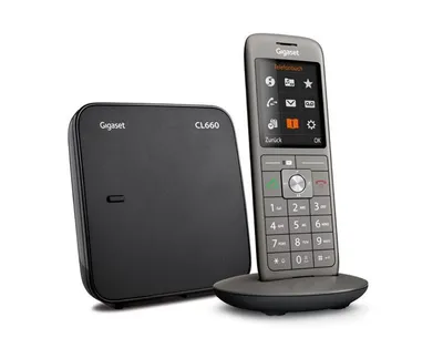 Produktbild von Gigaset CL660 Analog/DECT Telefon Rufnummernanzeige Anthrazit