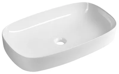 Productafbeelding van MATTEO keramische wastafel, opzetmodel, 65x40 cm, wit