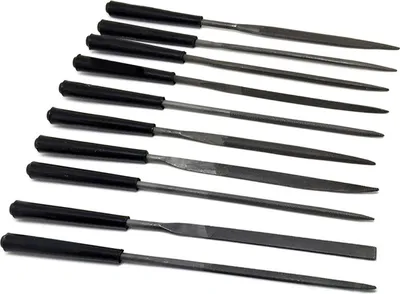 Obrázek produktu pro 10dílná sada kytarových pilníků na pražce, leštěné, opravárenské nástroje, profesionální loutkářské nástroje pro strunné hudební nástroje
