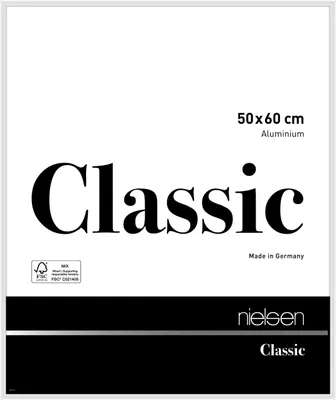 Produktbild von nielsen Aluminium Bilderrahmen Classic, 50x60 cm, Weiß Glanz