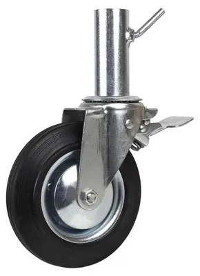 Steigerrolle mit Bremse, 200 x 50 mm, für 50 mm Rohr, 250 kg