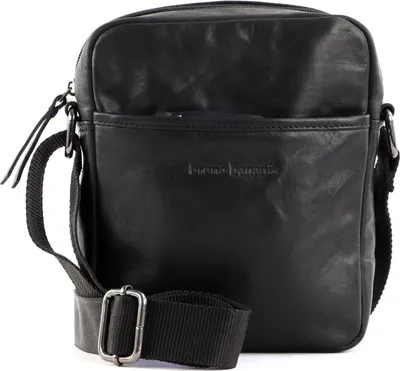 Produktbild von bruno banani Leder Umhängetasche Crossbody Bag Black schwarz