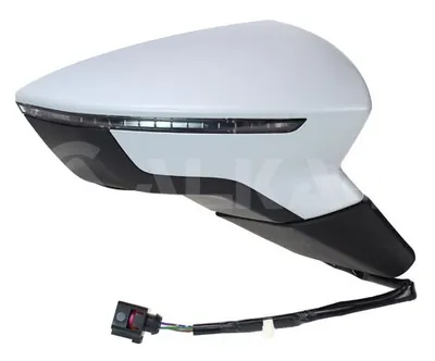 Produktbild von ALKAR 6142807 Außenspiegel Seitenspiegel Rechts für SEAT Leon ST (5F8) Konvex Grundiert Elektrisch