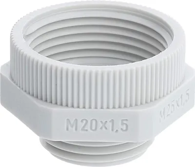 Productafbeelding van WISKA Uitbreiding van M20x1,5 naar M25x1,5. KEM-M20/M25, zeshoekige polyamide (PA) aansluitdraad, 9,0 mm - 1 stuk