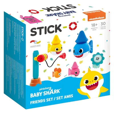 Obrázok produktu pre Stick-O magnetická stavebnica Baby Shark Friends, 30-dielna sada