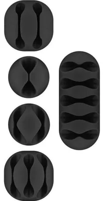 Produktbild von Kabel Management Set (schwarz, 5er-Set)