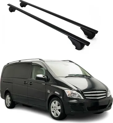 Immagine prodotto di Dachträger Grundtäger für Mercedes Vito W639 2003-2014 75kg Metall Schwarz 2 tlg