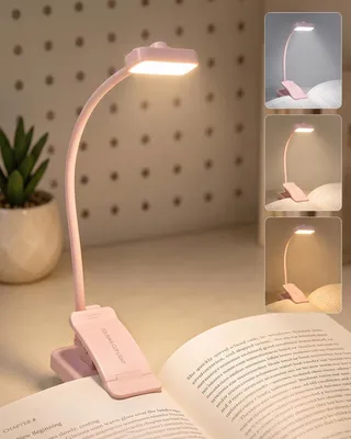 Produktbild von Leselampe mit Buchclip, 9 LEDs, wiederaufladbare Buchlampe mit 3 Farbtemperaturen