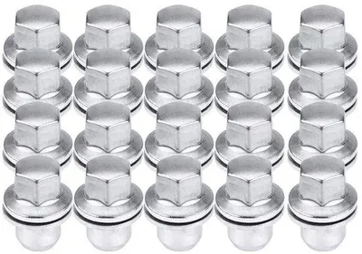 Imagen del producto de Cubiertas metálicas para tuercas de rueda, 20 unidades - 17 mm y 19 mm - Acero inoxidable - para diversos vehículos