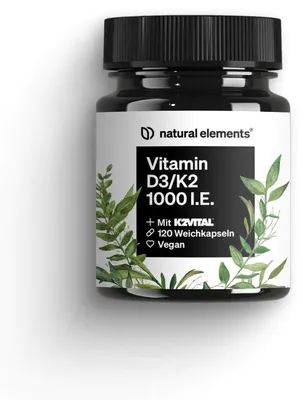 Produktbild von Vitamin D3/K2 1000 I.E. Kapseln - 120 Kapseln_für 4 Monate / none