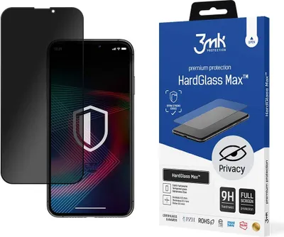 Produktbild von 3mk Display Gehärtetes Glas HardGlass Max Privacy für Apple iPhone 13 Pro Max/14 Plus 0,3mm 9H