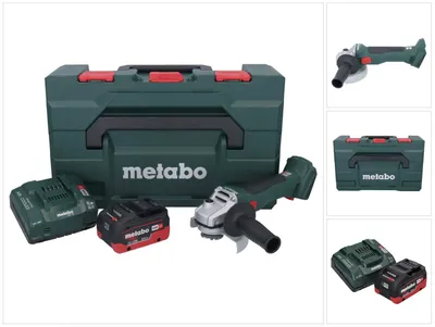 Zdjęcie produktu dla Metabo W 18 L BL 9-125 Akumulatorowa szlifierka kątowa 18 V 125 mm bezszczotkowa + 1x akumulator 8,0 Ah + ładowarka + metaBOX