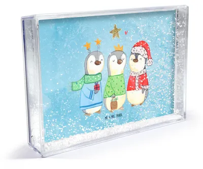 Produktbild von Mr. & Mrs. Panda Bilderrahmen Winterzeit Heilige drei Könige - Eisblau - Geschenk, 3D-Bilderrahmen, Objektrahmen, Heiligabend, Weihnachtstage, Weihnachten, dekoartikel