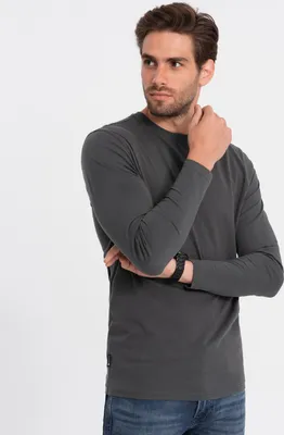 Produktbild von Ombre Clothing Langarm-T-Shirt für Männer Eliwn graphit S