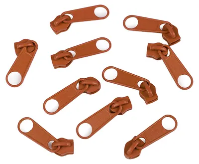 10 Reißverschluss Zipper für Endlosreißverschluss, 3mm, ocker