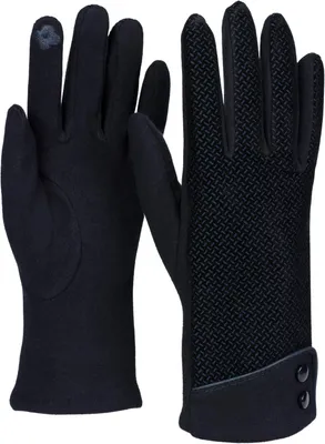 Produktbild von styleBREAKER Damen Touchscreen Handschuhe mit Riffel Muster und Fleece Futter, warme Thermo Fingerhandschuhe, Winter 09010029