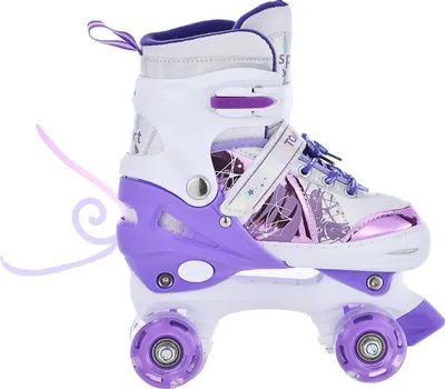 Produktbild von Kinder Rollschuhe, 4-fach verstellbar, mit leuchtenden Rädern, P M Größe