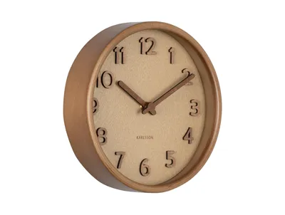 Image de Karlsson - Horloge murale Pure Wood Grain Small - Marron sable