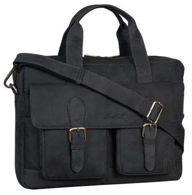 Produktbild von Benthill Aktentasche aus Leder - Lehrertasche Umhängetasche - Leder-Tasche Business - Echt-Leder Herren Arbeitstasche aus Büffelleder