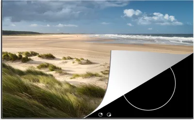 Produktbild von KitchenYeah© Herdabdeckplatte Sand - Düne - Meer , 81x52cm, Küche Deko, Glaskeramikkochfeld Herdabdeckung, Abdeckplatte fùr Kochfeld