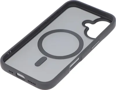 Produktbild von Hülle passend für Apple iPhone 16 - schwarz transparent MagSafe Wireless Charging