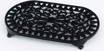 Image de Socle ovale en fonte noire 345 x 205 x 3 cm
