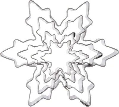 Produktbild von Schneeflocken-Ausstechformen-Set, Edelstahl, 4 Größen