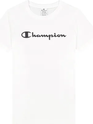 Produktbild von Champion Shirt Unifarbenes Kurzarm T-Shirt mit Rundhalsausschnitt und großem Markenprint