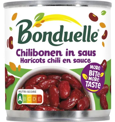 Produktbild von Bonduelle Chilibonen in pittiger Sauce, 200 g – Würzige Chili-Bohnen