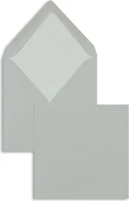 Produktbild von Briefumschläge 164x164mm 100g/qm gummiert VE=100 Stück eisgrau