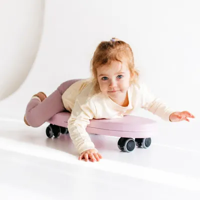 Image de Surf Jouet porteur enfant souple avec roues, 55 x 25 cm, Rose