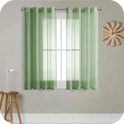 Produktbild von Kurze, transparente Vorhänge mit Ösen für Wohnzimmer und Schlafzimmer