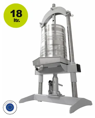 Produktbild von Edelstahl Obstpresse hydraulisch 18 Liter Obst Maische Beeren Trauben Honigpresse