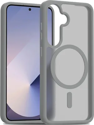 Produktbild von Magnetisch Hülle für Samsung Galaxy S25 / S24, Kompatibel mit MagSafe, Transluzente Matt Rückseite Stoßfeste Handyhülle Grau