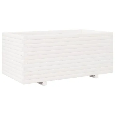 Produktbild von vidaXL Pflanzkübel Weiß 110x60x49,5 cm Massivholz Kiefer