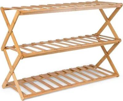 Image de Étagère à chaussures 70 x 25 x H.46 cm - Design naturel