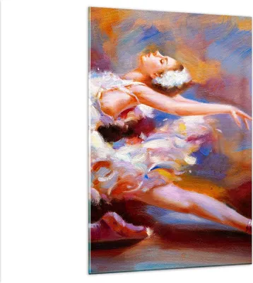 Produktbild von Bilder auf glas - Einteilig - Balletttänzer tanzen - 80x120cm - Glasbilder - Wandbilder - Bilder - zum Aufhängen bereit - Wanddekoration aus Glas - Glas Bilder - Wandbild auf Glas - GPA80x120-3463