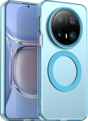 Produktbild von Magnetisch Hülle für Huawei Mate 70, Schlank Durchscheinend Matt Stoßfest Handyhülle Blau