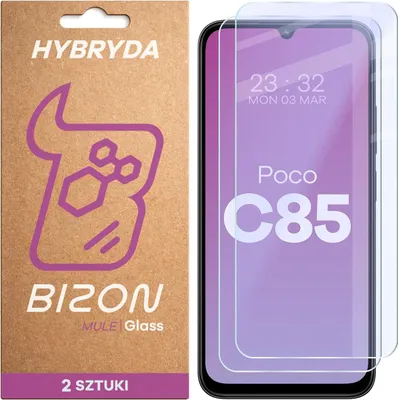 Produktbild von 2x Flexibles Hybridglas für Xiaomi POCO C85 4G, Bizon Glass Mule Duo