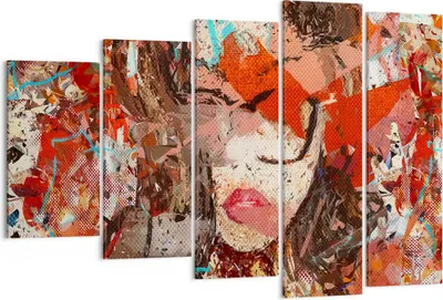 Produktbild von Bild auf Leinwand - Leinwandbild - Abstraktion modern - 150x100cm - Wand Bild - Wanddeko - Leinwanddruck - Bilder - Kunstdruck - Wanddekoration - Leinwand bilder - Wandkunst - EG150x100-3464