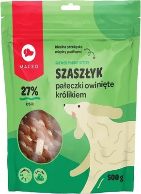 Produktbild von MACED Rabbit wrapped rawhide sticks - hundekauartikel - 500 g