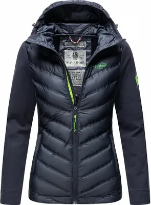 Produktbild von Navahoo Damen Jacke Frühlings Outdoor Übergangs Stepp Windbreaker Nimm Mich Mit  Navy Gr. 34 - XS