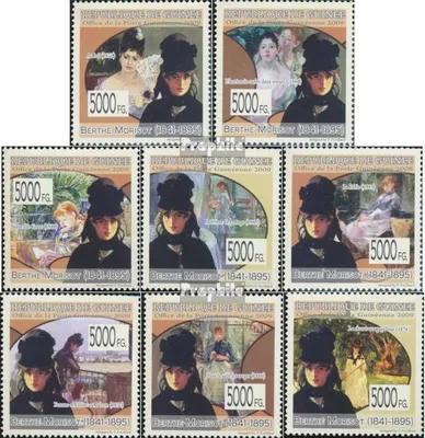 Produktbild von Briefmarken Guinea 2009 Mi 6863-6870 (kompl. Ausgabe) postfrisch Gemälde von Berthe Morissot (1841-1895)