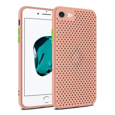 Image de Coque silicone Smartphonica pour iPhone 7/8 avec trous - Saumon