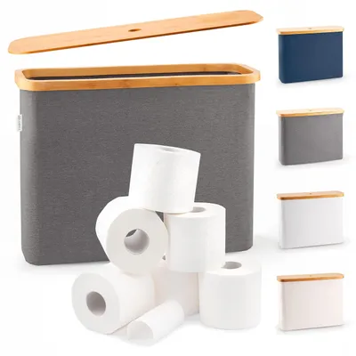 Productafbeelding van Bamboe Opbergdoos met Deksel voor Toiletpapier