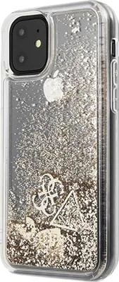 Produktbild von Guess GUHCN61GLHFLGO iPhone 11 / Xr 6,1" gold/gold Hartschale Glitter Hearts Schutzhülle