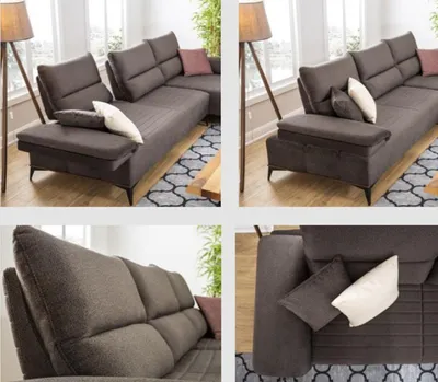 Produktbild von Ecksofa L Form Sofa Couch Design Couchen Polster Textil Eck Garnitur