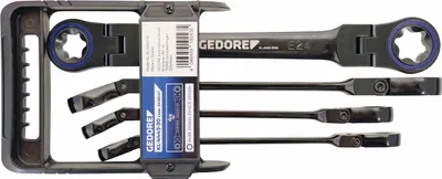 Produktbild von Gedore Doppel-Gelenk-Ringratschenschlüsselsatz, 800 g