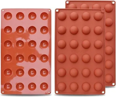 Produktbild von Silikonische Chocoladegussform - Mini 24-Kavitäten Form für Chocoladecake, Gelee und Schokomousse