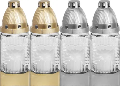 Zdjęcie produktu dla Znicz szklany 418MK MIX - 16H 4szt. TRANSPARENTNY